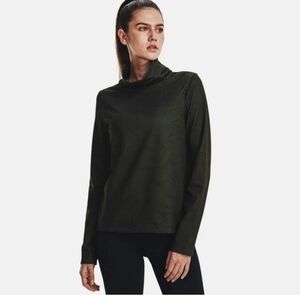 UNDER ARMOUR Loose Turtleneck Women's Winter Snow Cold Weather L Black Puzzle‎